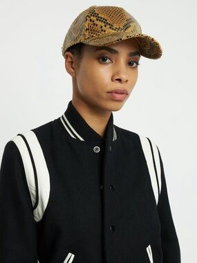 Stand Studio Yellow snake print Connie Cap